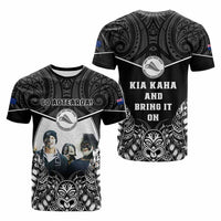 Custom Photo New Zealand Fern Rugby T Shirt Maori Pattern CTM05 - Polynesian Pride