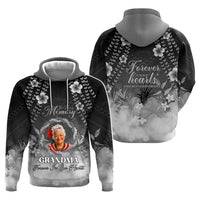 Custom Photo In Loving Memory Memorial Hoodie Hawaiian Lei With Plumeria CTM05 - Polynesian Pride