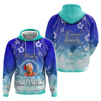 Custom Photo In Loving Memory Memorial Hoodie Hawaiian Lei With Plumeria CTM05 - Polynesian Pride