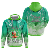 Custom Photo In Loving Memory Memorial Hoodie Hawaiian Lei With Plumeria CTM05 - Polynesian Pride