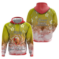 Custom Photo In Loving Memory Memorial Hoodie Hawaiian Lei With Plumeria CTM05 - Polynesian Pride