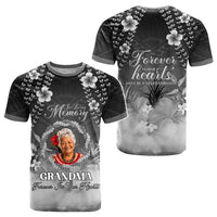 Custom Photo In Loving Memory Memorial T shirt Hawaiian Lei With Plumeria CTM05 - Polynesian Pride