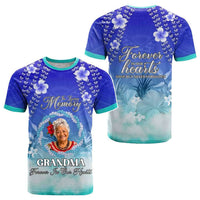 Custom Photo In Loving Memory Memorial T shirt Hawaiian Lei With Plumeria CTM05 - Polynesian Pride