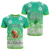Custom Photo In Loving Memory Memorial T shirt Hawaiian Lei With Plumeria CTM05 - Polynesian Pride