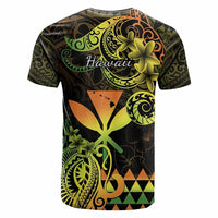 Custom Hawaii Symbols T Shirt Plumeria Kakau Polynesian Tribal