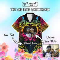 Custom Photo Happy Pansexual Pride Day Hawaiian Shirt Love Is Love Polynesian Style