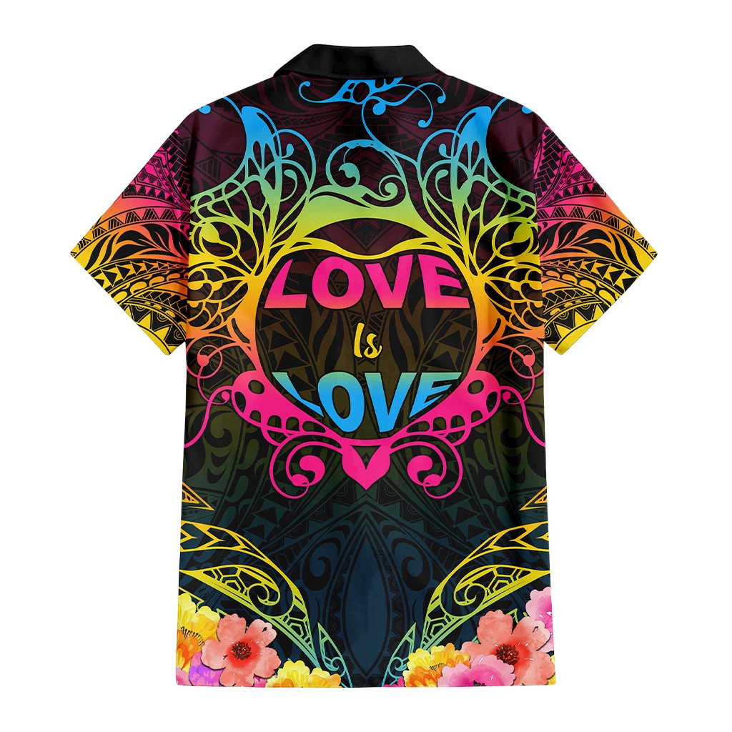 Custom Photo Happy Pansexual Pride Day Hawaiian Shirt Love Is Love Polynesian Style