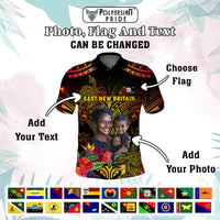 Custom Photo Papua New Guinea Provinces Polo Shirt Symbol Flag Sepik Blue Orchid Motifs CTM05