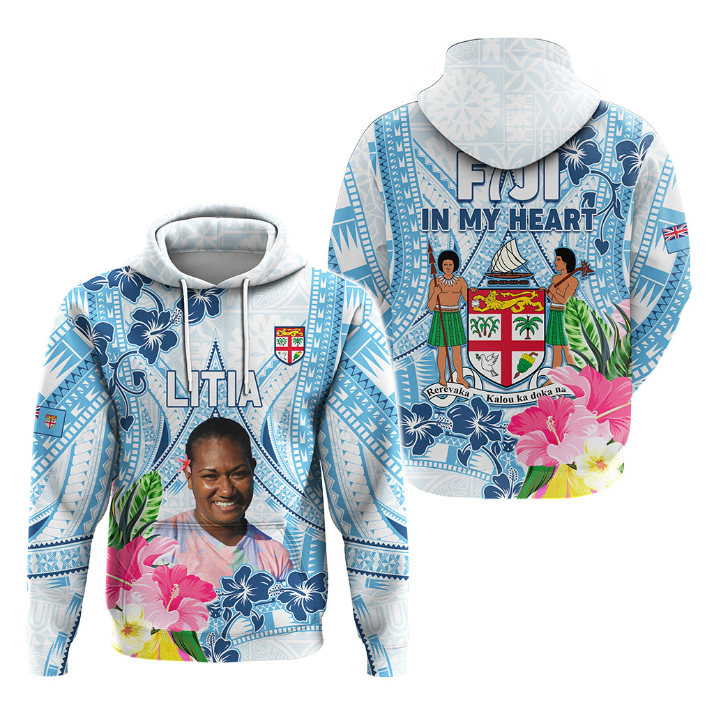 Custom Photo Love Fiji Hoodie Fiji In My Heart Tapa Pattern CTM05 - Polynesian Pride
