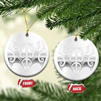 Custom New Zealand Christmas Maori Moko Kauae Ceramic Ornament CTM05 Multicolor - Polynesian Pride