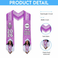 Custom Photo Hawaii Grad Name And Year Graduation Stole With Hawaiian Leis