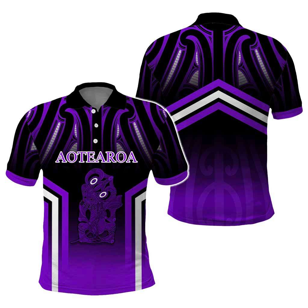 New Zealand Aotearoa Iwi Personalised Text Polo Shirt Maori Hei Tiki Special Style CTM05 - Polynesian Pride