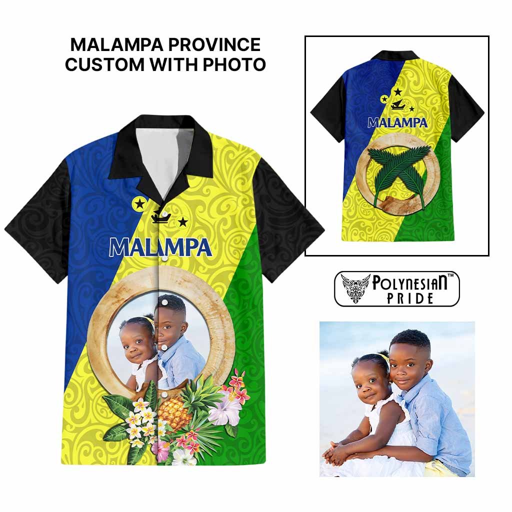 Malampa Province Custom Hawaiian Shirt With Photo Vanuatuan Boar's Tusk Flag Multicolored CTM09 Multicolor - Polynesian Pride