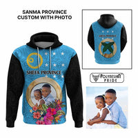 Sanma Province Custom Hoodie With Photo Vanuatuan Boar's Tusk Flag Multicolored CTM09 Multicolor - Polynesian Pride