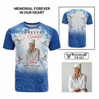 Custom Photo Memorial Forever in our Heart T Shirt Mixed Polynesian Pattern CTM09 Multicolor - Polynesian Pride