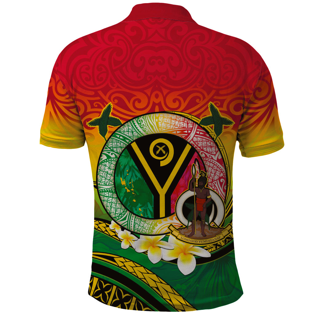 Custom Photo Vanuatu Provinces Polo Shirt Coat Of Arms Mix Flag - Polynesian Pride