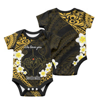 Custom Polynesia Baby and Parents Baby Onesie We Love You Plumeria Polynesian Pattern CTM14 - Polynesian Pride