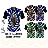 Custom Photo New Zealand Maori Patikitiki Taniko Motifs Polo Shirt