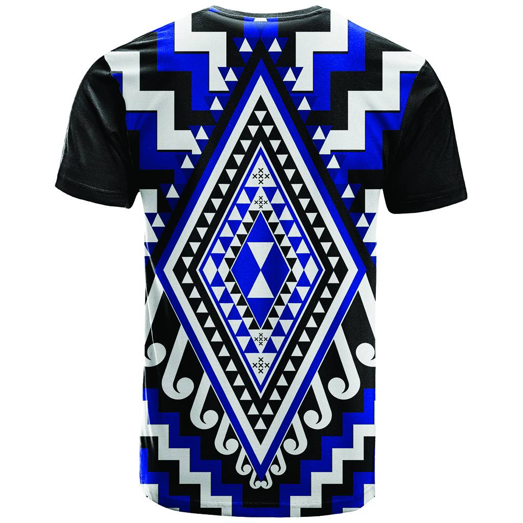 Custom Photo New Zealand Maori Patikitiki Taniko Motifs T Shirt CTM14 - Polynesian Pride