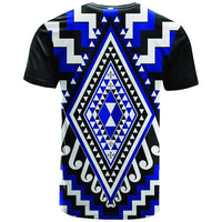 Custom Photo New Zealand Maori Patikitiki Taniko Motifs T Shirt CTM14 - Polynesian Pride