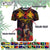 Custom Photo Papua New Guinea Provinces T Shirt Flag With Polynesian Tropical Flowers - Polynesian Pride