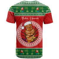 Custom Photo Aloha Hawaii Christmas T Shirt Tiki Santa Mele Kalikimaka CTM14 - Polynesian Pride
