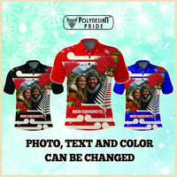 Custom Photo Kia Ora New Zealand Polo Shirt Pohutukawa Kiwi Santa Meri Kirihimete CTM14 - Polynesian Pride