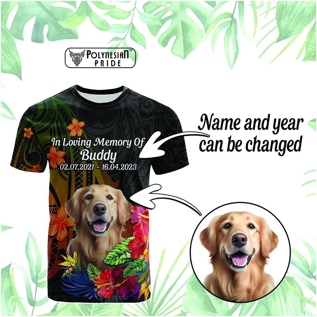 Custom Photo In Loving Memory T Shirt Polynesian Memorial Gift For Family And Pet Lovers CTM14 - Polynesian Pride