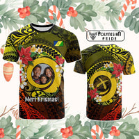 Custom Photo Vanuatu T Shirt Vanuatuan Pig Tusk Meri Krismas CTM14 - Polynesian Pride