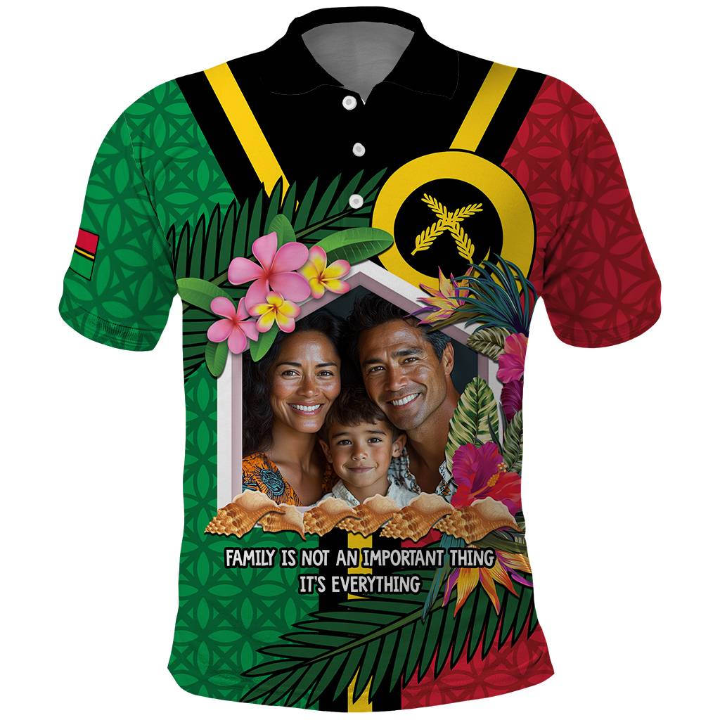 Custom Photo Vanuatu Family Day Polo Shirt Vanuatuan Sand Drawing Family Is Everything CTM14 - Polynesian Pride