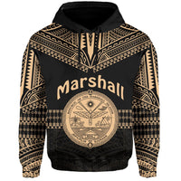 Marshall Islands Hoodie Best Tattoo Version Golden LT13 Unisex Golden - Polynesian Pride