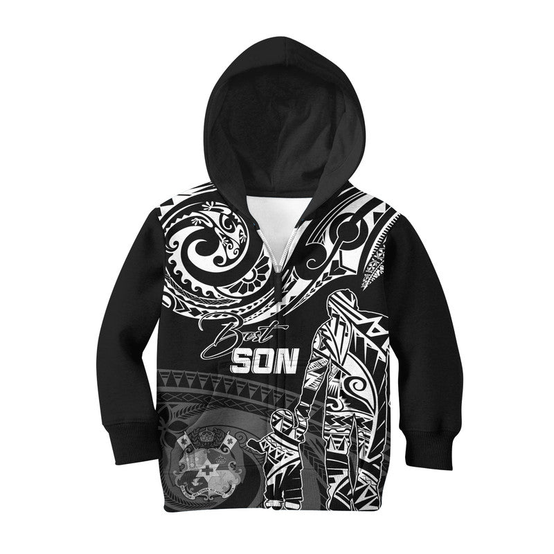 Personalised Polynesian Father's Day Hoodie KID Dad & Kid - Tonga LT7 - Polynesian Pride