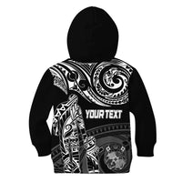 Personalised Polynesian Father's Day Hoodie KID Dad & Kid - Tonga LT7 Zip Hoodie Black - Polynesian Pride
