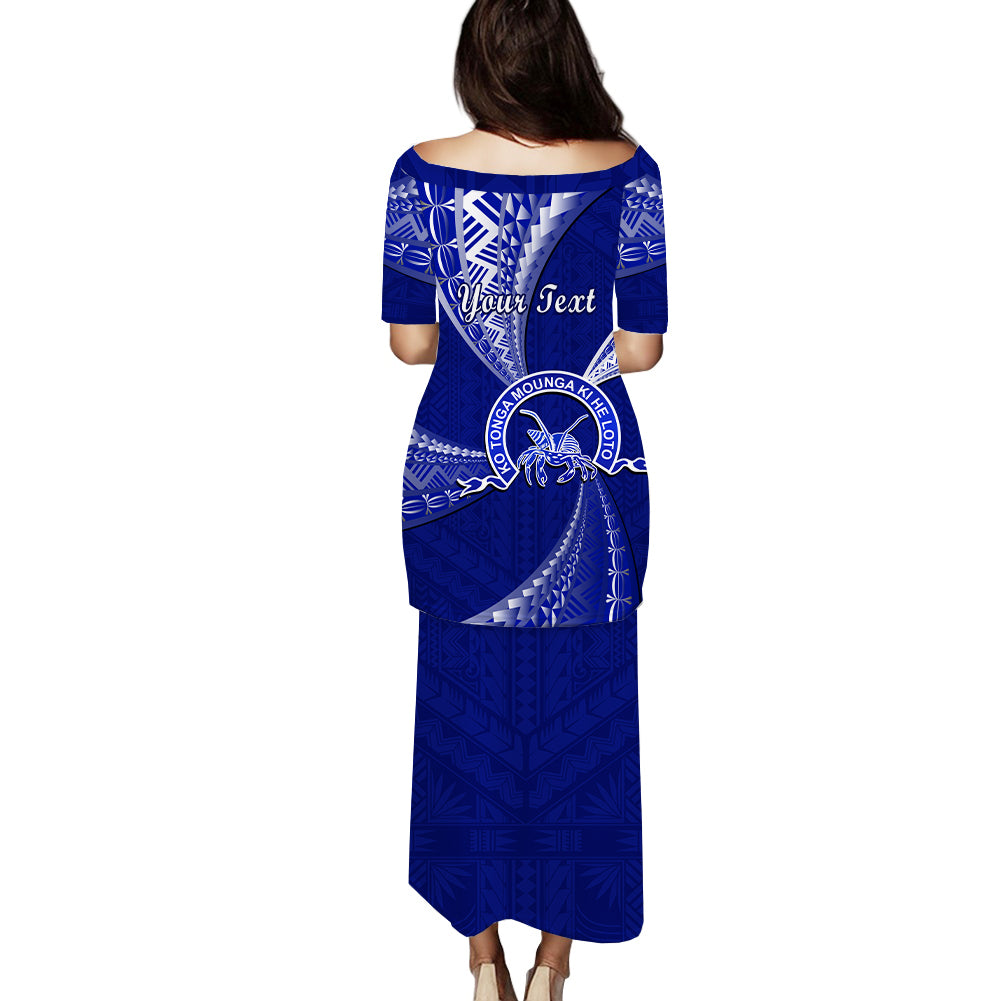 Personalised Tonga Queen Salote College Puletasi Dress Tongan Ngatu Pattern LT14 - Polynesian Pride