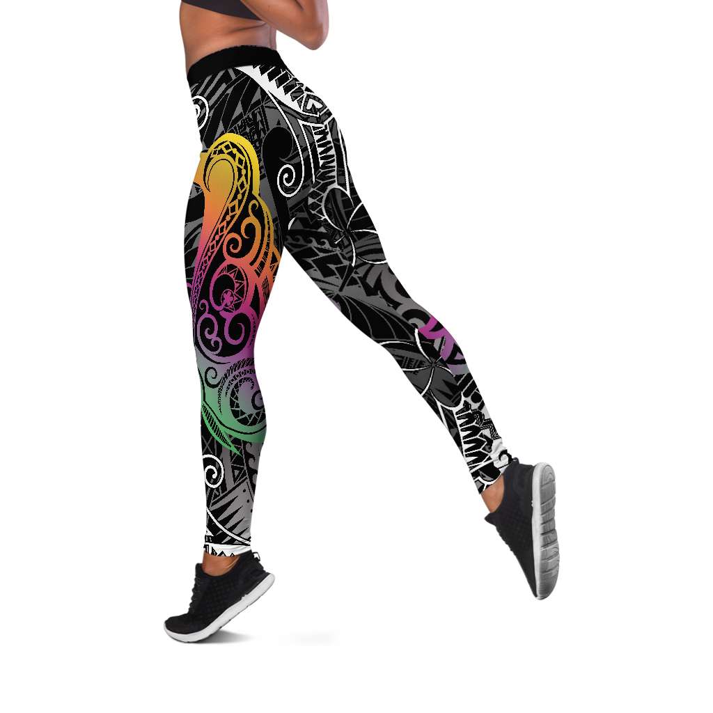 Polynesia Butterfly Tribal Tattoo Leggings - Polynesian Pattern LT05