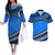 Polynesian Couples Matching Outfits Combo Long Sleeve Dress Simple Blue LT6 Blue - Polynesian Pride