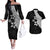 Polynesian Couples Matching Outfits Combo Long Sleeve Dress With Plumeria Flower White LT6 White - Polynesian Pride