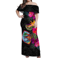 Guam Polynesian Hibiscus Matching Dress and Hawaiian Shirt LT12 No Shirt Blue - Polynesian Pride