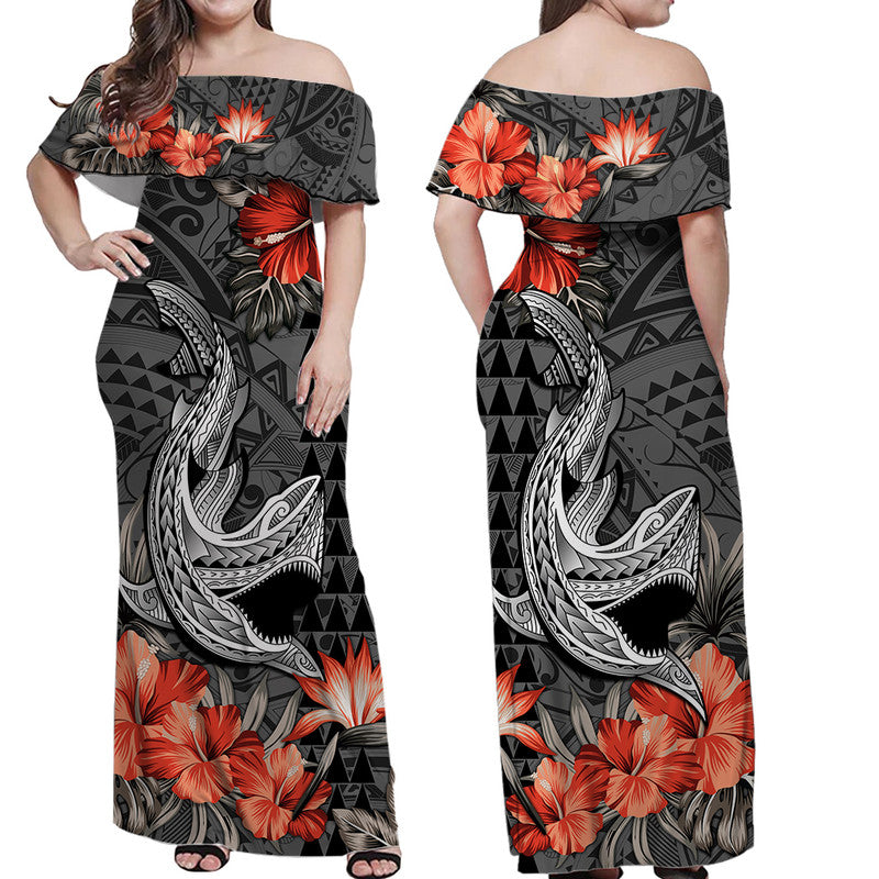 Hawaii Shark Tattoo Outfit for Couple Polynesian Vintage Vibes LT9 - Polynesian Pride