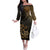 Hawaii Summer Couples Matching Outfits Combo Long Sleeve Dress Mix Polynesian Gold LT6 - Polynesian Pride