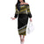 Polynesian Couples Matching Outfits Combo Long Sleeve Dress Simple Gold No.2 LT6 - Polynesian Pride