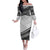 Polynesian Couples Matching Outfits Combo Long Sleeve Dress Simple White LT6 - Polynesian Pride