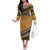 Polynesian Couples Matching Outfits Combo Long Sleeve Dress Simple Gold No.1 LT6 - Polynesian Pride