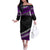 Polynesian Couples Matching Outfits Combo Long Sleeve Dress Simple Purple No.1 LT6 - Polynesian Pride