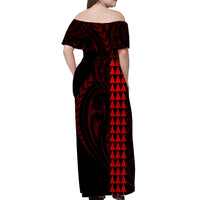 Polynesian Matching Clothes For Couples Hawaiian Warrior and Aloha Girl With Hammerhead Shark Tattoos Red LT6 - Polynesian Pride