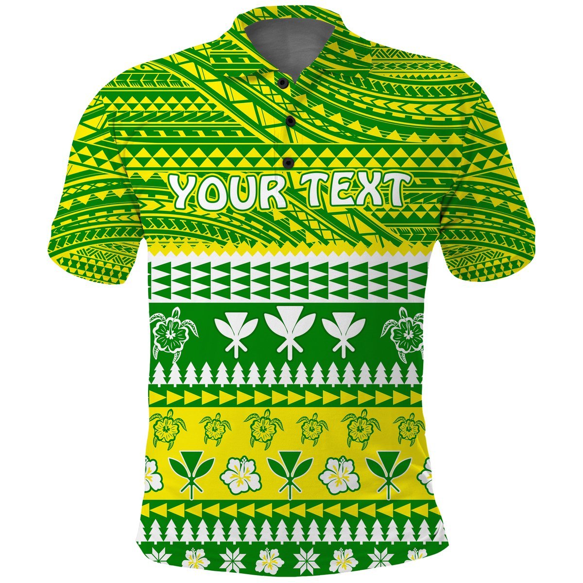 Custom Hawaii Christmas Polo Shirt Polynesian Mele Kalikimaka Santa Claus LT13 Unisex Green - Polynesian Pride