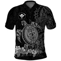 Custom Hawaii Polynesian Polo Shirt Gray Sea Turtles Hawaiian LT13 - Polynesian Pride