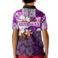 (Custom Personalised) Hammerhead shark Polo Shirt KID Hawaii Style Purple LT6 - Polynesian Pride