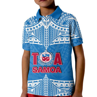 Toa Samoa Rugby Polo Shirt KID Blue Sky LT6 - Kid / Toddler 2T / Blue