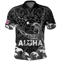 Custom Hawaii King Kamehameha Aloha Hawaii Nei Polo Shirt - LT2 BLACK - Polynesian Pride